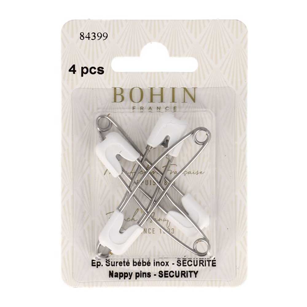 Bohin Babyveiligheidsspelden roestvrij staal 55mm - 1x4st