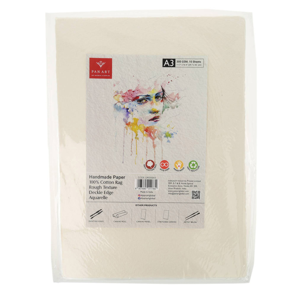 Pan Art Deckle-edge papier ruw aquarel - 10p - 1st