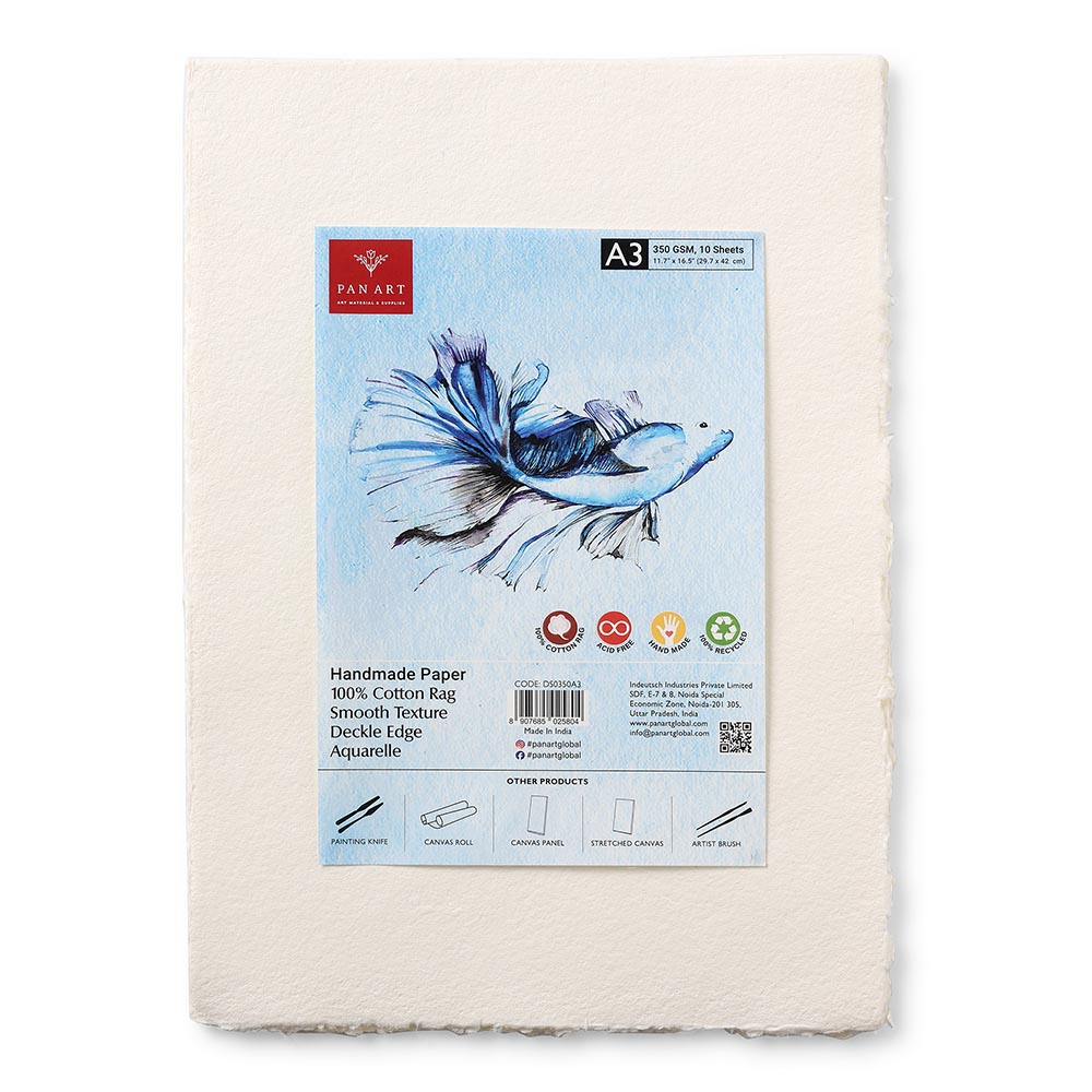 Pan Art Deckle-edge paper smooth aquar. - 10sh. -1pc