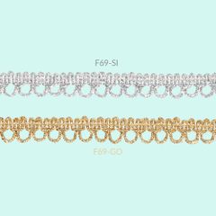 Ribbon - 8.2m - gold/silver