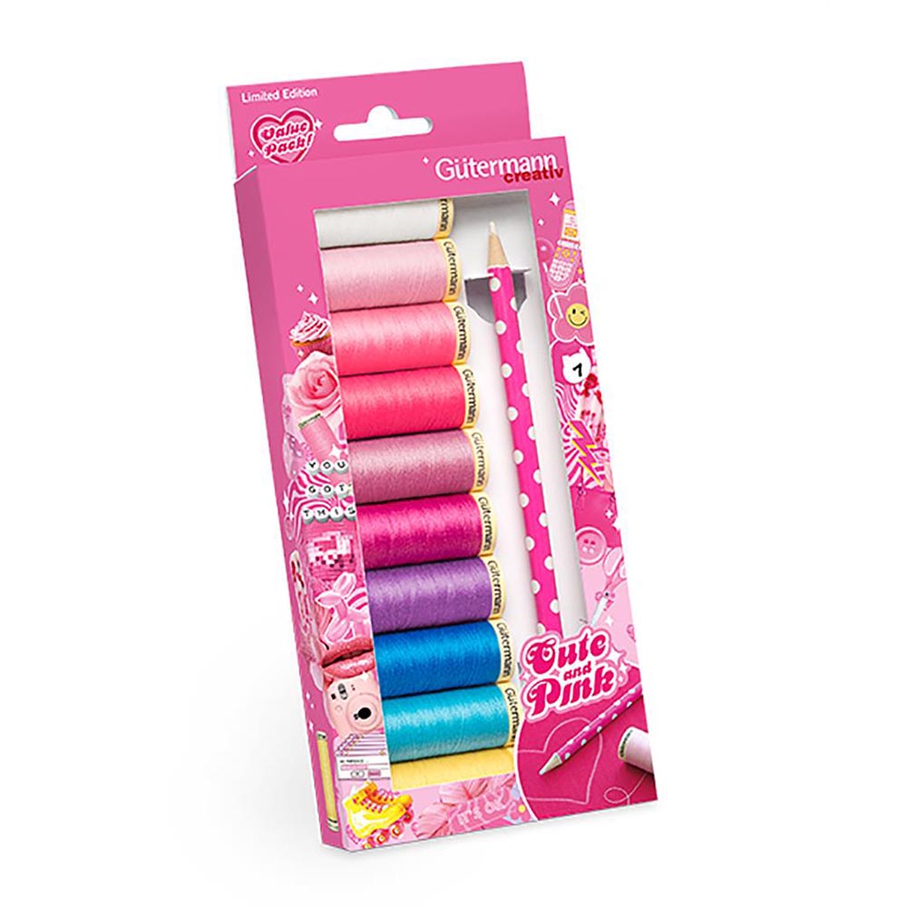Gütermann Cute and Pink Naaigarenset met markeerstift - 1st