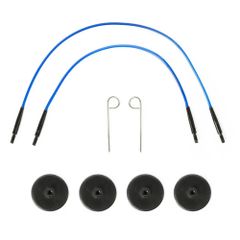 KnitPro Nylon Kabel set 27 en 30cm blauw - 1st