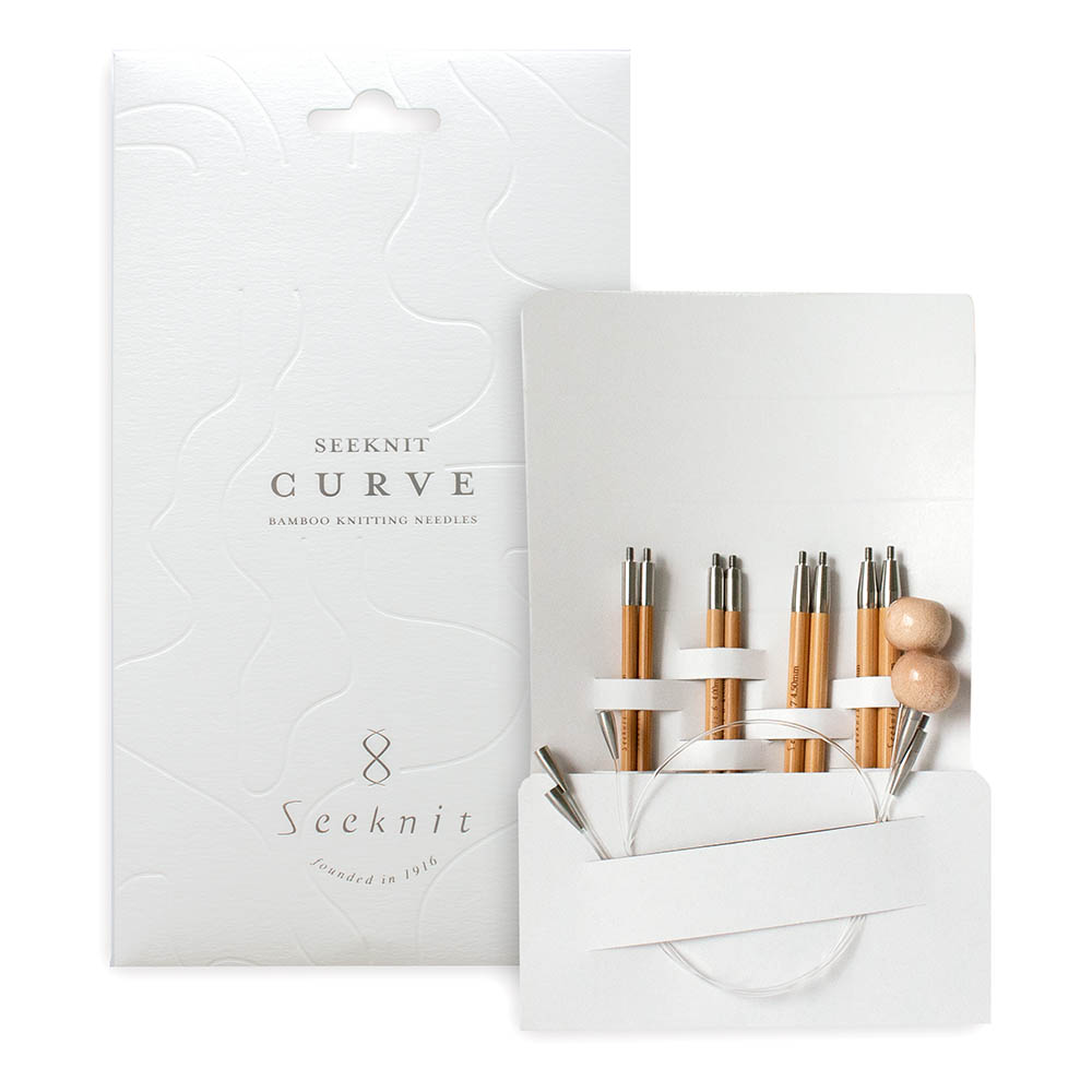 Seeknit Curve Koshitsu Verw. rondbrein. set 10cm wit - 1st