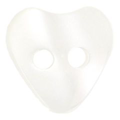 Milward Knoop 2-gaats hart 10mm wit - 1x10st