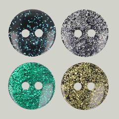 Milward Knoop rond glitter 14mm - 1x8st