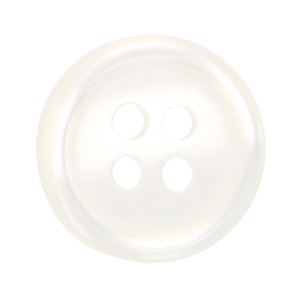 Milward 4-hole button 12mm white - 1x10pcs
