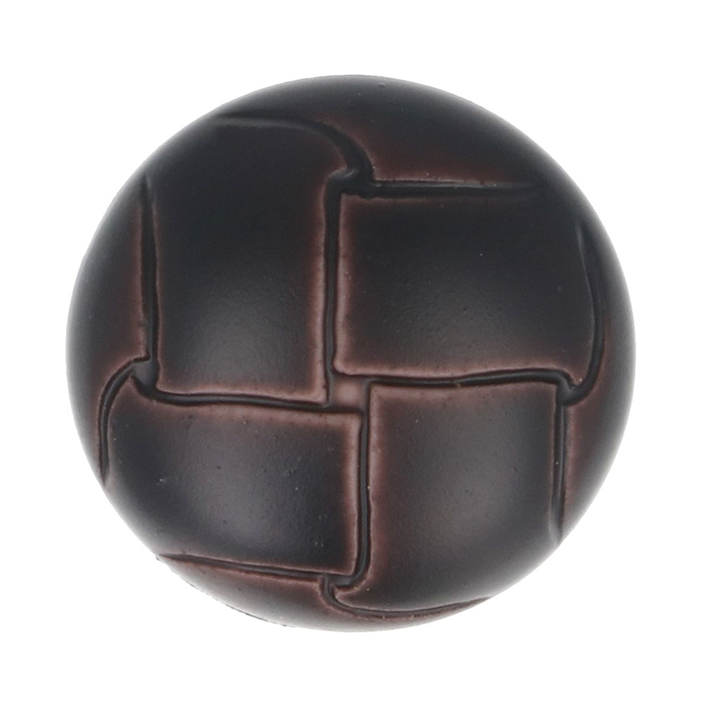 Milward Button faux leather 20mm brown - 1x4pcs