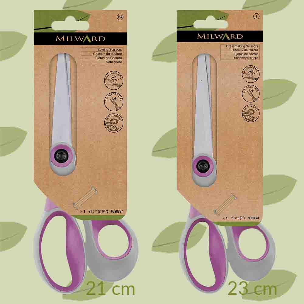 Milward Naaischaar soft grip titanium 21-23cm - 3st