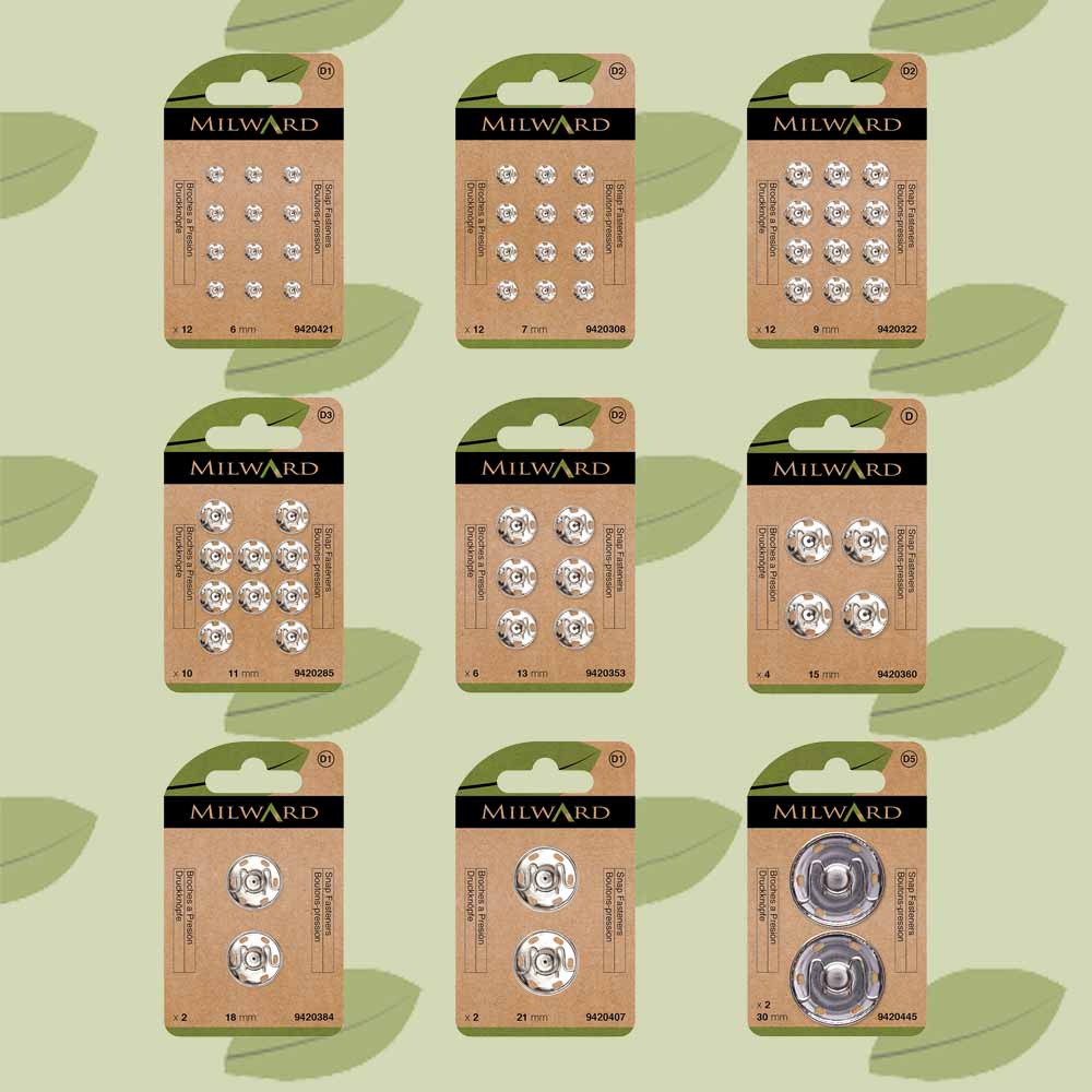 Milward Drukknopen aannaaibaar nikkel - 5x2-12st