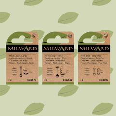 Milward Hooks and Bars for trousers size XS-L nickel - 5x3pcs