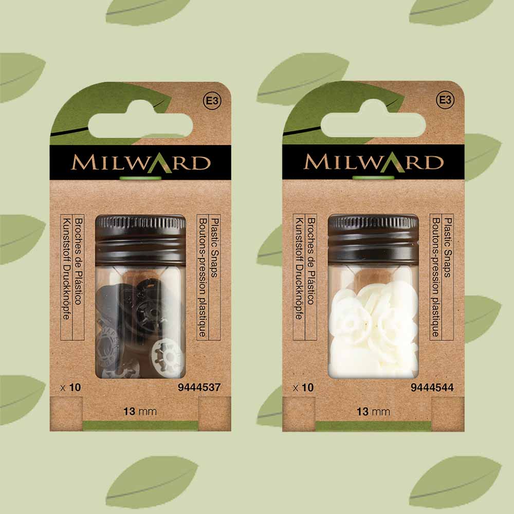 Milward Naaivrijdrukknoop kunststof 13mm - 5x10st