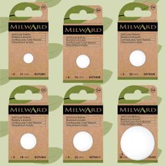 Milward Stofknopen kunststof wit - 5x6st