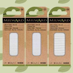 Milward Niet-oprollend elastiek wit - 5x1m