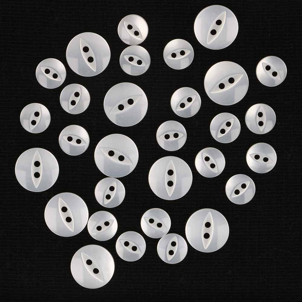 Milward Knopen wit - 5x30st