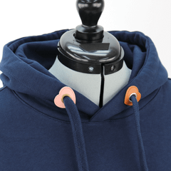 Nestels op bruin Skai-leer hartje 8mm - 50st