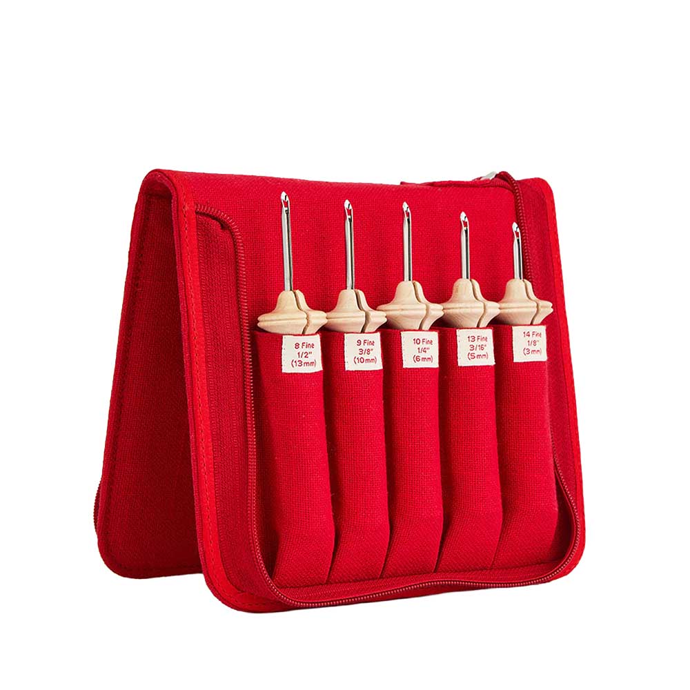 Oxford Punchnaald set Natural Wood maat 8-14 -1st