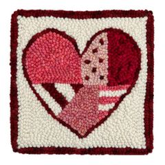 Oxford Punch needle kit heart 61x61cm - 1pc