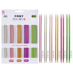 Pony Colour Sokkennaaldenset 20cm 2.50-4.50mm polka dot -1st