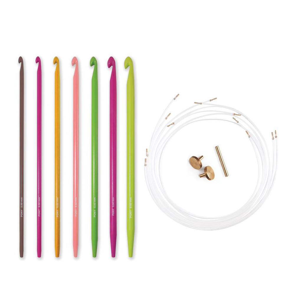 Pony Colour Tunische haaknaaldenset 3.00-6.00mm - 1st