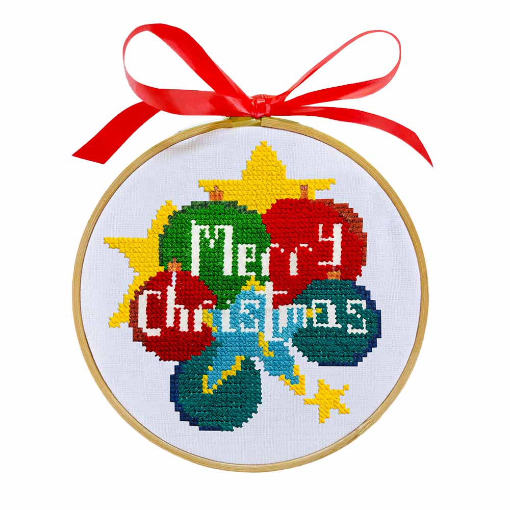 Pony Only Mini Cross stitch kit Merry Christmas - 1pc