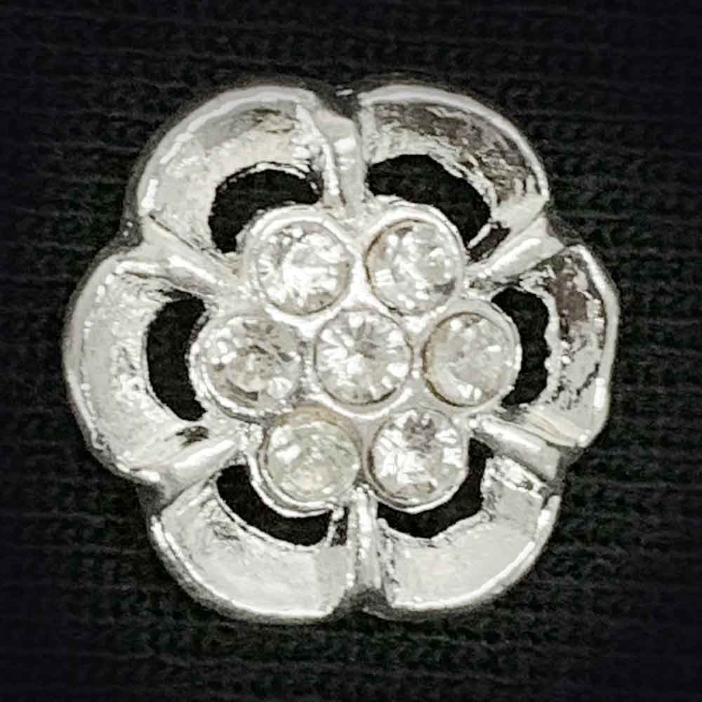 STRK03 Strass knoop - 10st - Zilver