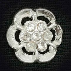 STRK03 Strass knoop - 10st - Zilver