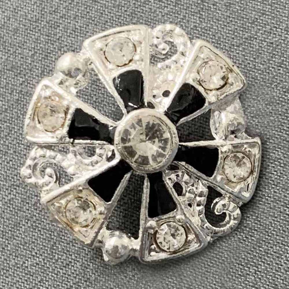 STRK22 Strass knoop - 10st - Zilver