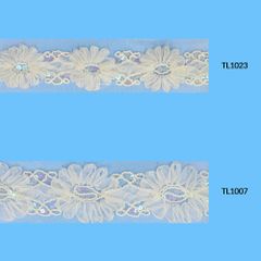 Ribbon with flowers 55-65mm - 6.5m