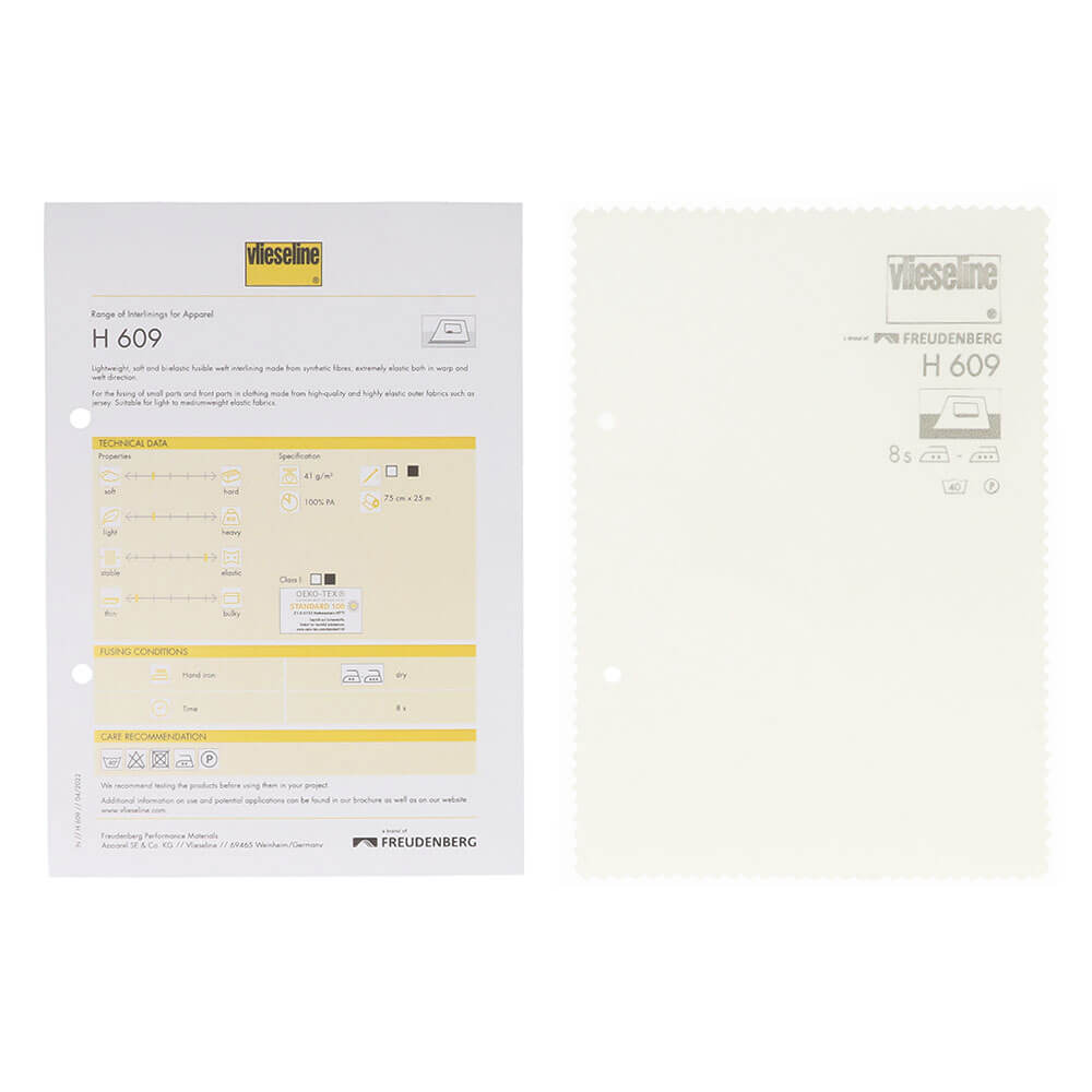 Vlieseline Proeflapje tussenvoering H609 - 1st