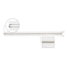 YKK Metaalrits deelbaar nr.5 90cm zilver