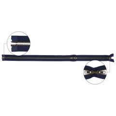 YKK Metaalrits dubbel deelbaar nr.5 65cm oud messing