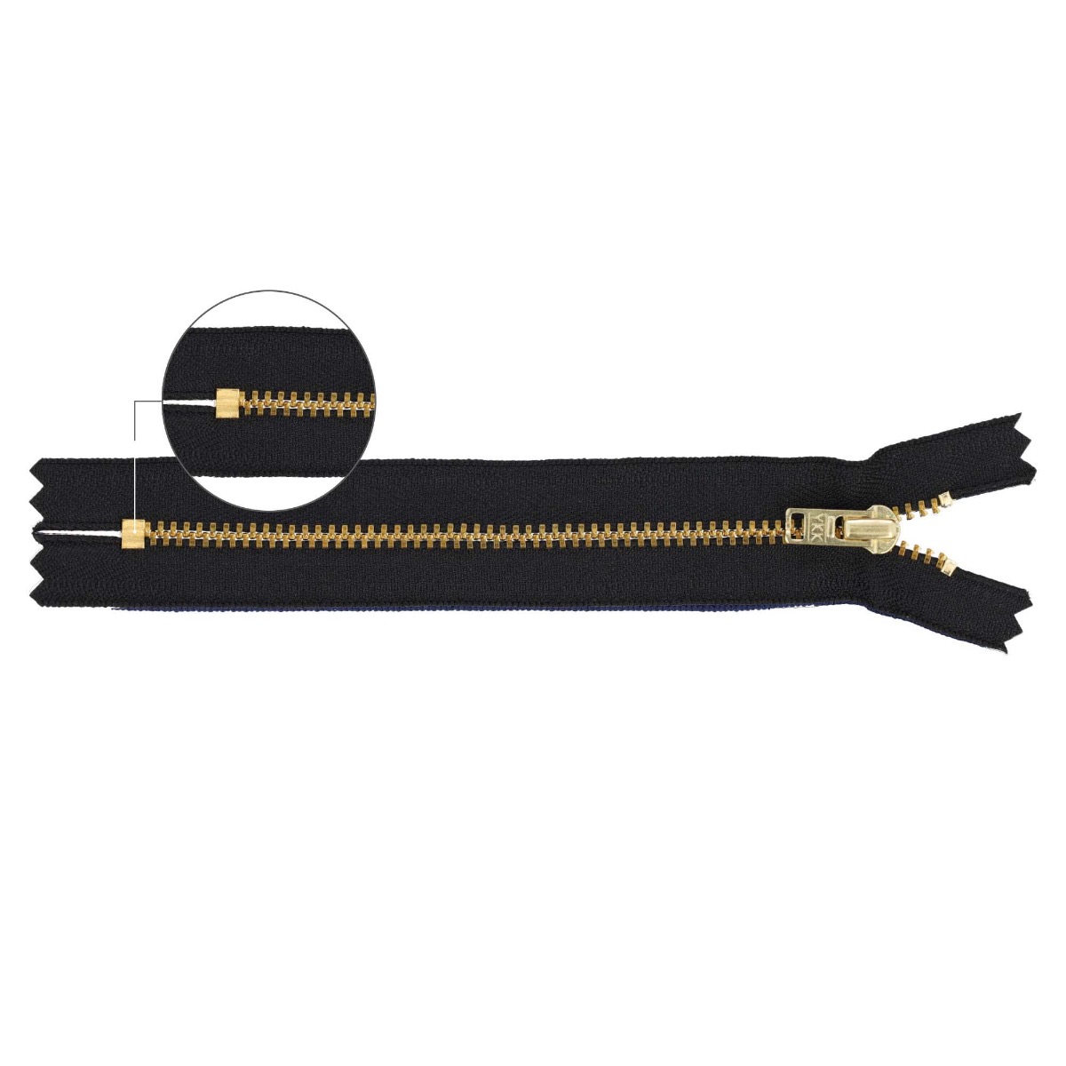 YKK YZiP Trousers zippers closed-end no.3 18cm golden brass