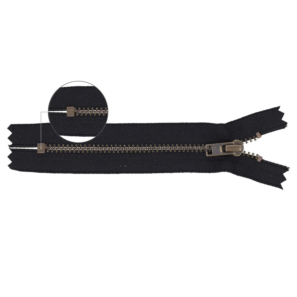YKK YZiP Trousers zippers closed-end no.3 15cm antique brass